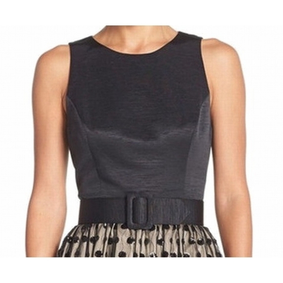 Eliza J. Dot Sequined Belted Sheath Dress - Picture 2 of 7